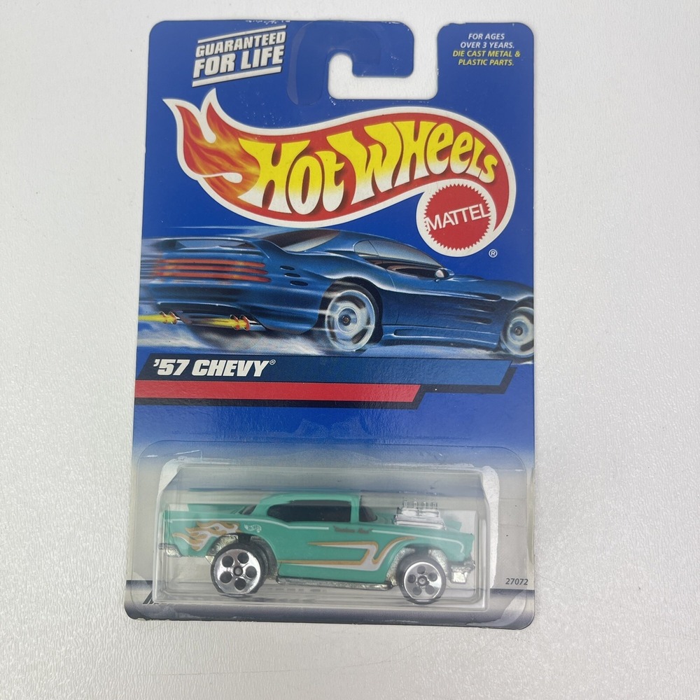 Mattel Hot Wheels '57 Chevy Turquoise Die Cast 1:64 Vintage Collectors - Picture 4 of 4